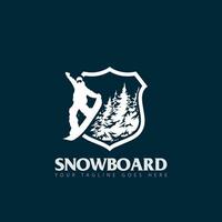 snowboard logo vector