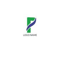 brief p monogram logo ontwerp minimaal vector