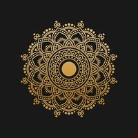 luxe gouden sier mandala vector achtergrondontwerp. decoratieve mandala voor tattoo, mehndi, islamitisch patroon, ornament, kunst, henna, indisch patroon, print, poster, dekking, brochure, flyer, banner