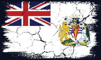 vlak ontwerp grunge Brits antarctisch gebied vlag achtergrond vector