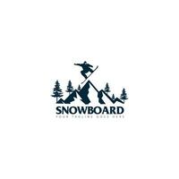 snowboard logo vector