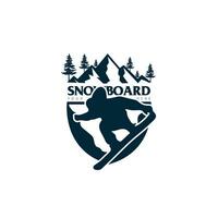 snowboard logo vector