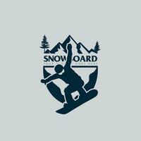 snowboard logo vector