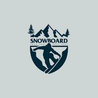 snowboard logo vector