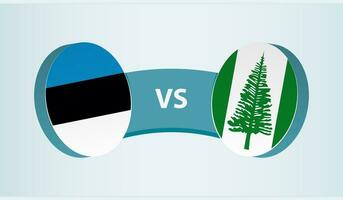Estland versus norfolk eiland, team sport- wedstrijd concept. vector