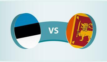 Estland versus sri lanka, team sport- wedstrijd concept. vector