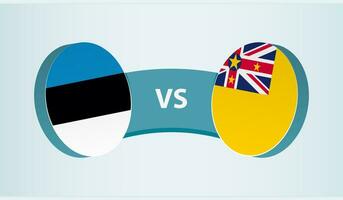 Estland versus nee, team sport- wedstrijd concept. vector