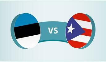 Estland versus puerto rico, team sport- wedstrijd concept. vector