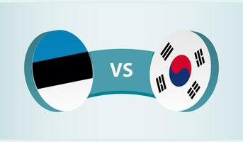 Estland versus zuiden Korea, team sport- wedstrijd concept. vector