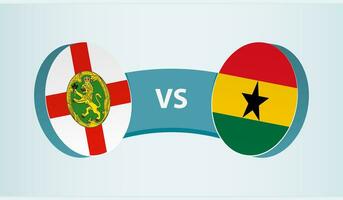 alderney versus Ghana, team sport- wedstrijd concept. vector