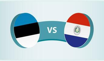 Estland versus Paraguay, team sport- wedstrijd concept. vector