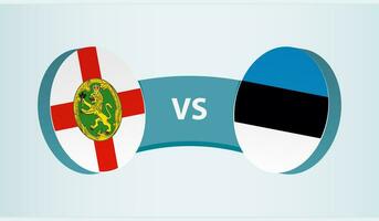 alderney versus Estland, team sport- wedstrijd concept. vector