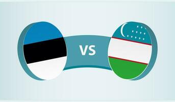 Estland versus Oezbekistan, team sport- wedstrijd concept. vector