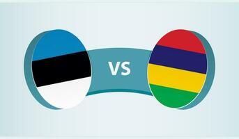 Estland versus mauritius, team sport- wedstrijd concept. vector