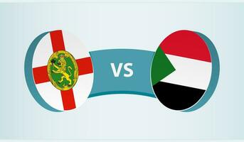 alderney versus Soedan, team sport- wedstrijd concept. vector