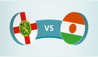 alderney versus Niger, team sport- wedstrijd concept. vector