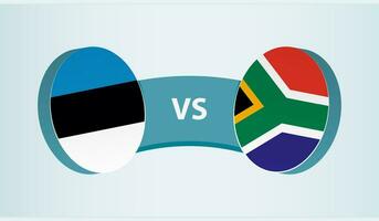 Estland versus zuiden Afrika, team sport- wedstrijd concept. vector