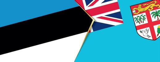 Estland en fiji vlaggen, twee vector vlaggen.