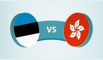 Estland versus hong kong, team sport- wedstrijd concept. vector