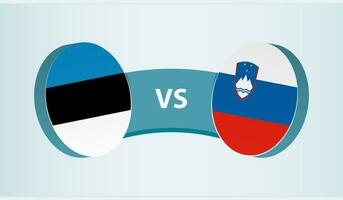 Estland versus Slovenië, team sport- wedstrijd concept. vector