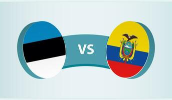 Estland versus Ecuador, team sport- wedstrijd concept. vector