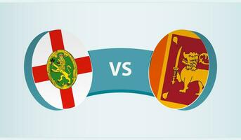 alderney versus sri lanka, team sport- wedstrijd concept. vector