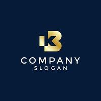 modern en luxe eerste brief kb of bk monogram logo vector