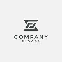 brief fz of zf logo vector