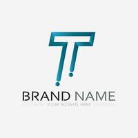 brief t logo beeld en doopvont t ontwerp grafisch vector