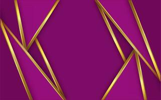 luxe Purper achtergrond met goud lijn decoratie voor ontwerp vector