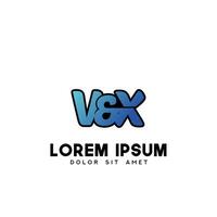 vx eerste logo ontwerp vector