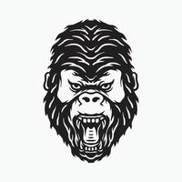 gorilla gezicht tekenen vector