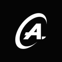 een brief logo ontwerp. alfabet brieven initialen monogram logo a. een logo. een ontwerp vector