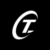 t brief logo ontwerp. alfabet brieven initialen monogram logo t. t logo. t ontwerp vector