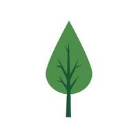 groen boom vlak geïsoleerd icoon. geschikt voor infografieken, boeken, banners en andere ontwerpen vector