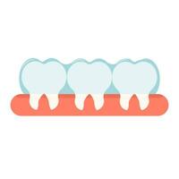 onzichtbaar een beugel voor mondeling tanden correctie. orthodontisch, stomatologie concept voorraad vector illustratie. apparatuur, voorwerp met teth en gom geïsoleerd Aan wit achtergrond.