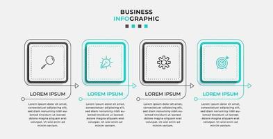 infographic ontwerpsjabloon met pictogrammen en 4 opties of stappen vector