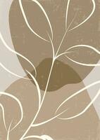 abstract decoratief achtergrond met blad in minimalistische stijl illustratie vector