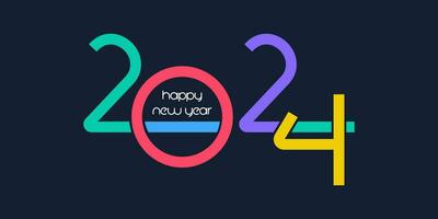 kleurrijk gelukkig nieuwjaar bannerontwerp vector