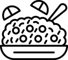 gebakken rijst- vector icoon ontwerp