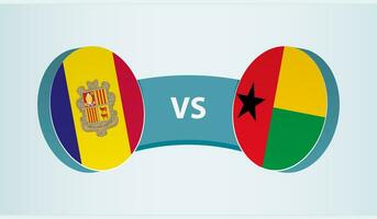 Andorra versus guinea-bissau, team sport- wedstrijd concept. vector