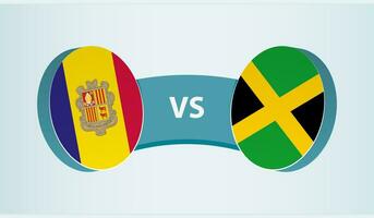 Andorra versus Jamaica, team sport- wedstrijd concept. vector