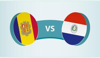 Andorra versus Paraguay, team sport- wedstrijd concept. vector