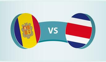 Andorra versus costa rica, team sport- wedstrijd concept. vector