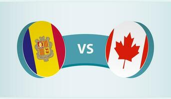 Andorra versus Canada, team sport- wedstrijd concept. vector