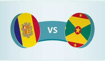 Andorra versus grenada, team sport- wedstrijd concept. vector