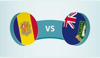 Andorra versus Brits maagd eilanden, team sport- wedstrijd concept. vector