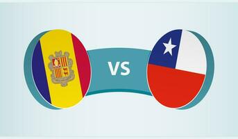 Andorra versus Chili, team sport- wedstrijd concept. vector