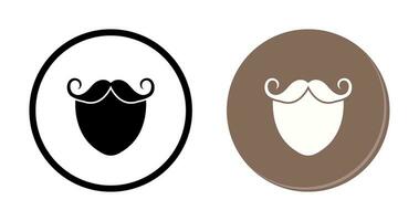 baard en snor vector icoon