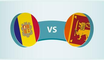 Andorra versus sri lanka, team sport- wedstrijd concept. vector